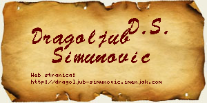 Dragoljub Simunović vizit kartica